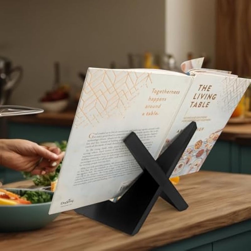 masteymoh Retro Record Stand Pack of 2, Retro Record Holder for Hallway Decoration, Wooden Record Stand, Country Rustic Plate Stand for Display, Farmhouse Style Plate Display Stand (2 in Black) - Image 3